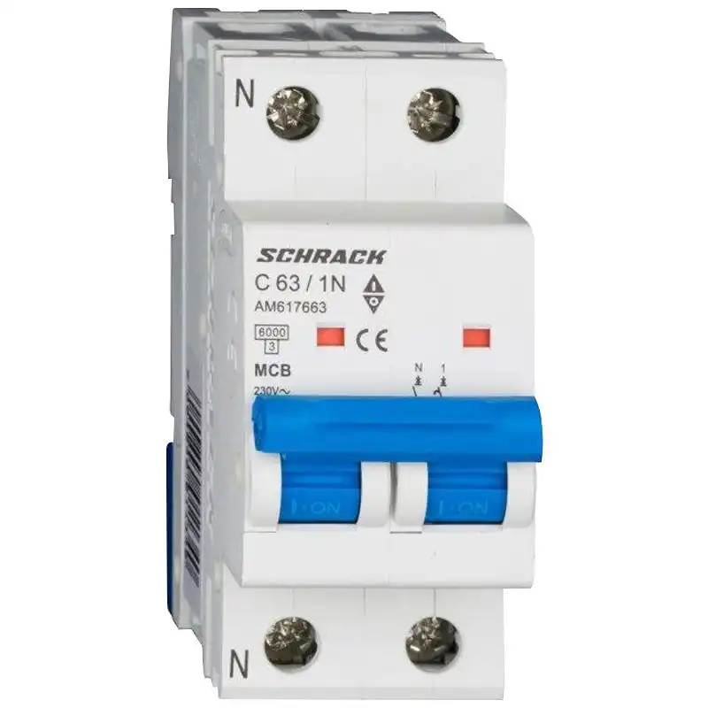 Автоматичний вимикач Schrack 1P+N, 63A, C, 6 кА, AM617663 купити недорого в Україні, фото 1
