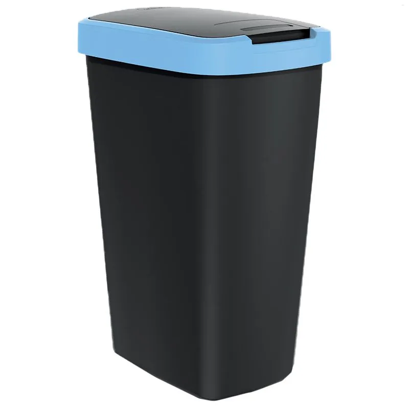 Ведро для мусора Keden, 45 л, чёрный с голубым, NSAB45-2717С купить недорого в Украине, фото 1