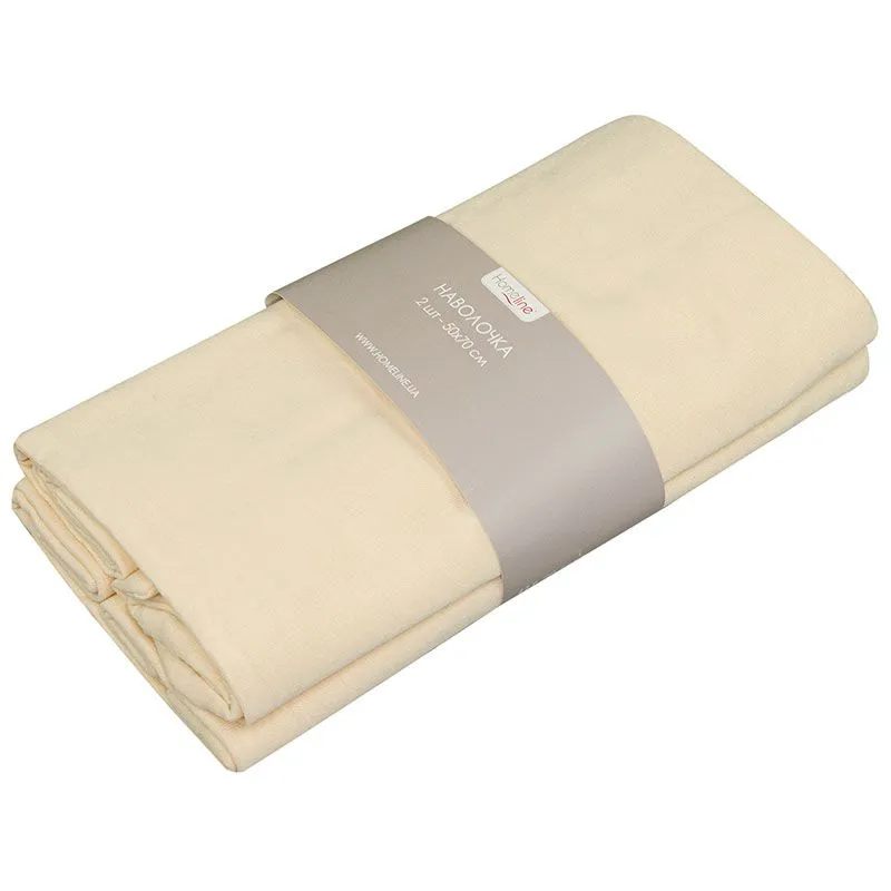 Наволочка трикотажная Home Line, 50х70 см, 2шт, кремовый, 154861 купить недорого в Украине, фото 1
