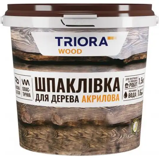 Шпаклівка для дерева Triora, 1,5 кг, дуб купити недорого в Україні, фото 1