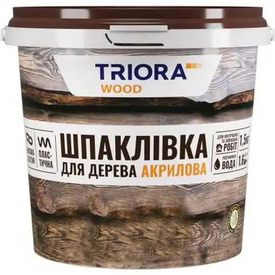 Шпаклівка для дерева Triora, 1,5 кг, сосна купити недорого в Україні, фото 1