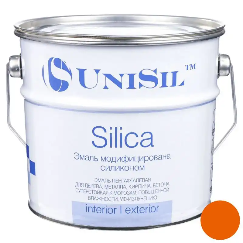 Емаль пентафталева UniSil Silica, 2,8 кг, глянцевий помаранчевий купити недорого в Україні, фото 1
