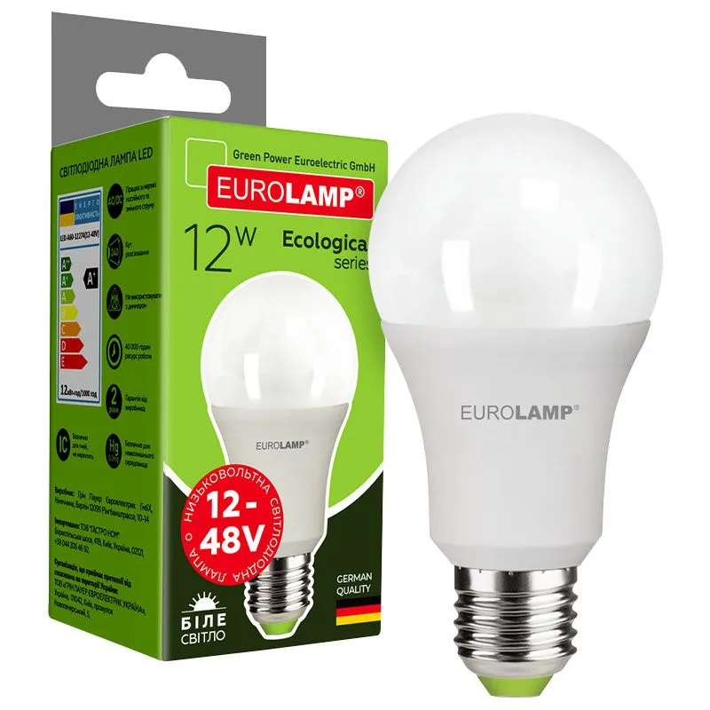 Лампа светодиодная Eurolamp ECO, 12 Вт, 4000 K, LED-A60-12274(12) купить недорого в Украине, фото 2