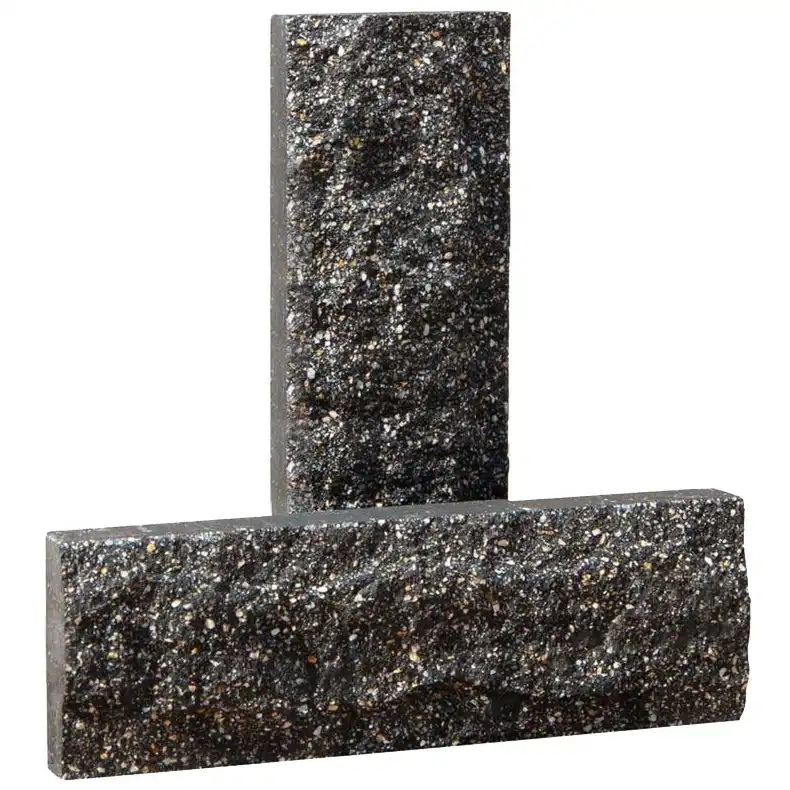 Плитка фасадна коротка Євроцегла, скеля, 200х65х20 мм, чорний купити недорого в Україні, фото 1