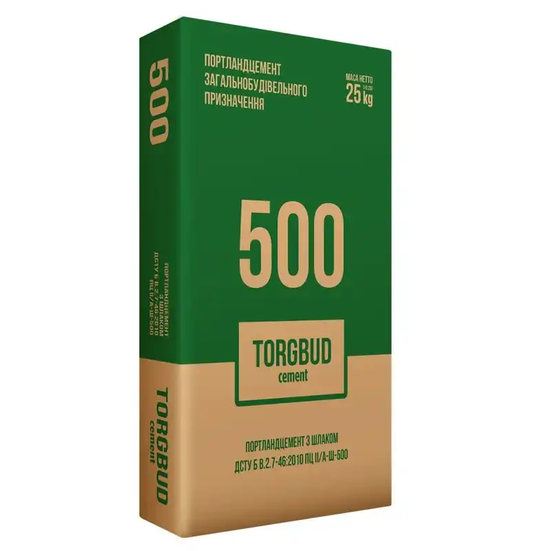 Цемент TorgBud ПЦ ІІ/А-Ш-500, 25 кг купити недорого в Україні, фото 1