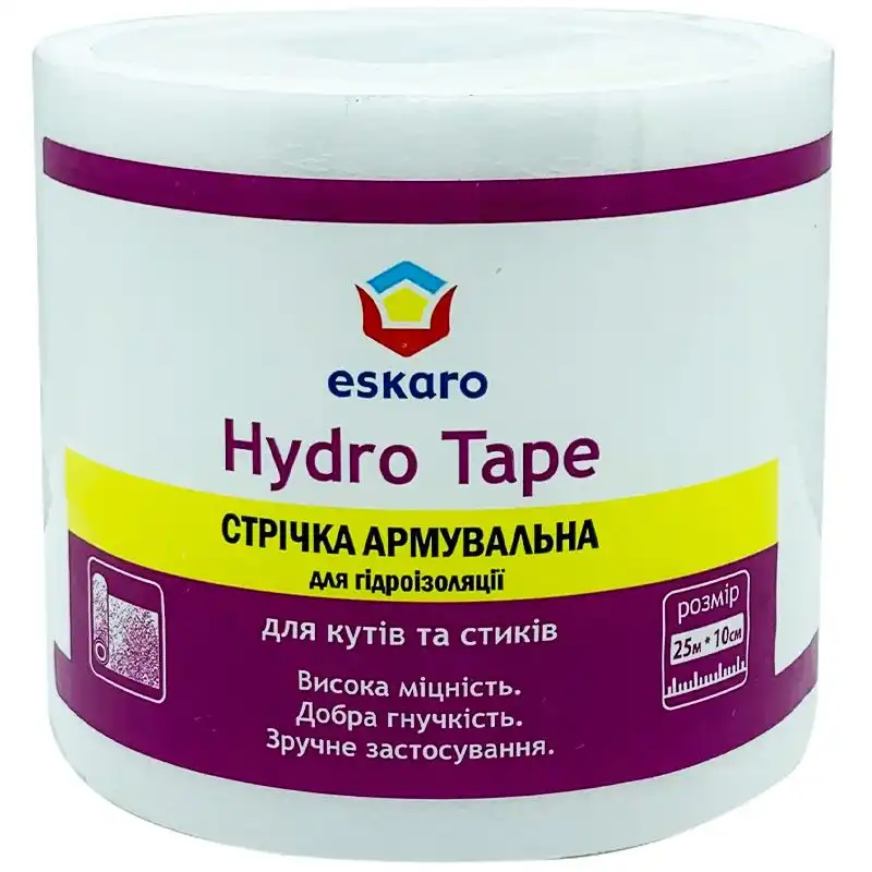Стрічка армована Eskaro Hydro Tape, 100 мм x 25 м купити недорого в Україні, фото 1