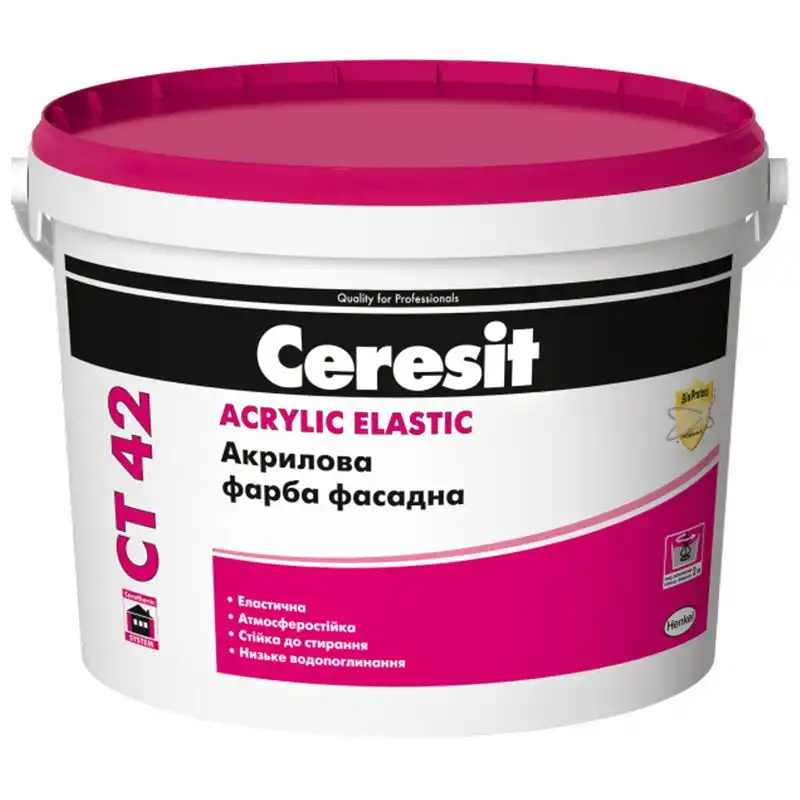Фарба фасадна акрилова Ceresit CT42, 3 л, 2094178 купити недорого в Україні, фото 1