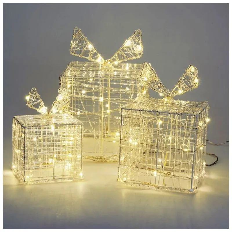 Набор коробов Koopman Рождественский, 15-18 см, золотой, 3 шт, AAX8106570 купить недорого в Украине, фото 2