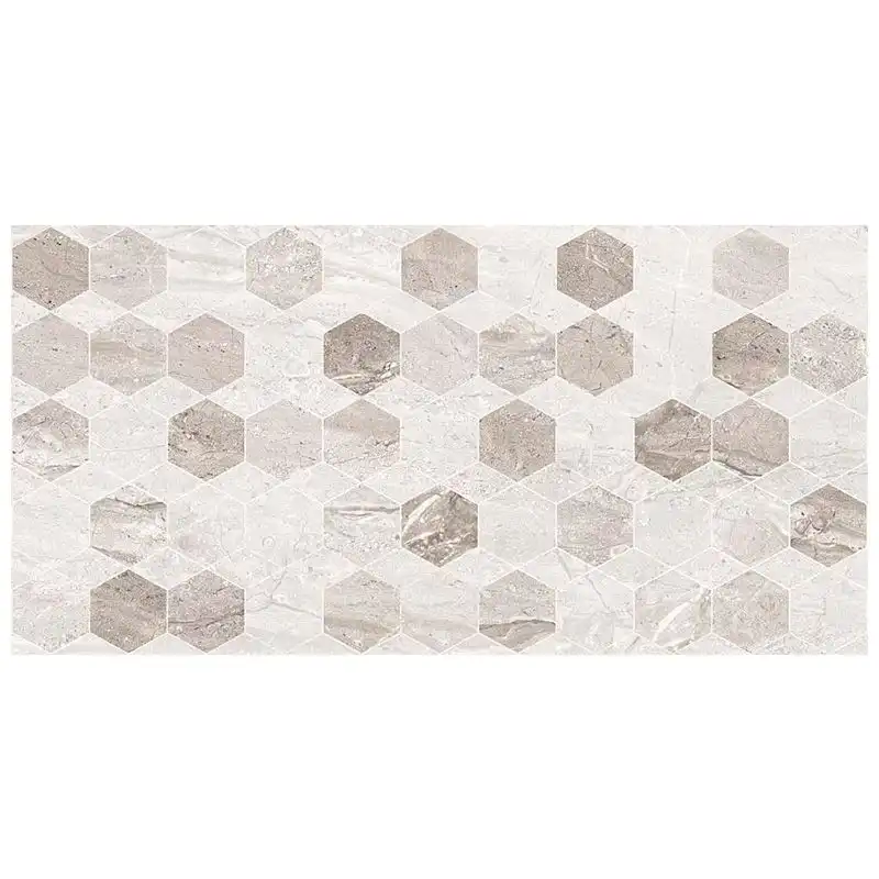 Плитка для стін Golden Tile Marmo Milano Hexagon, 300x600 мм, світло-сірий, 8МG153 купити недорого в Україні, фото 1