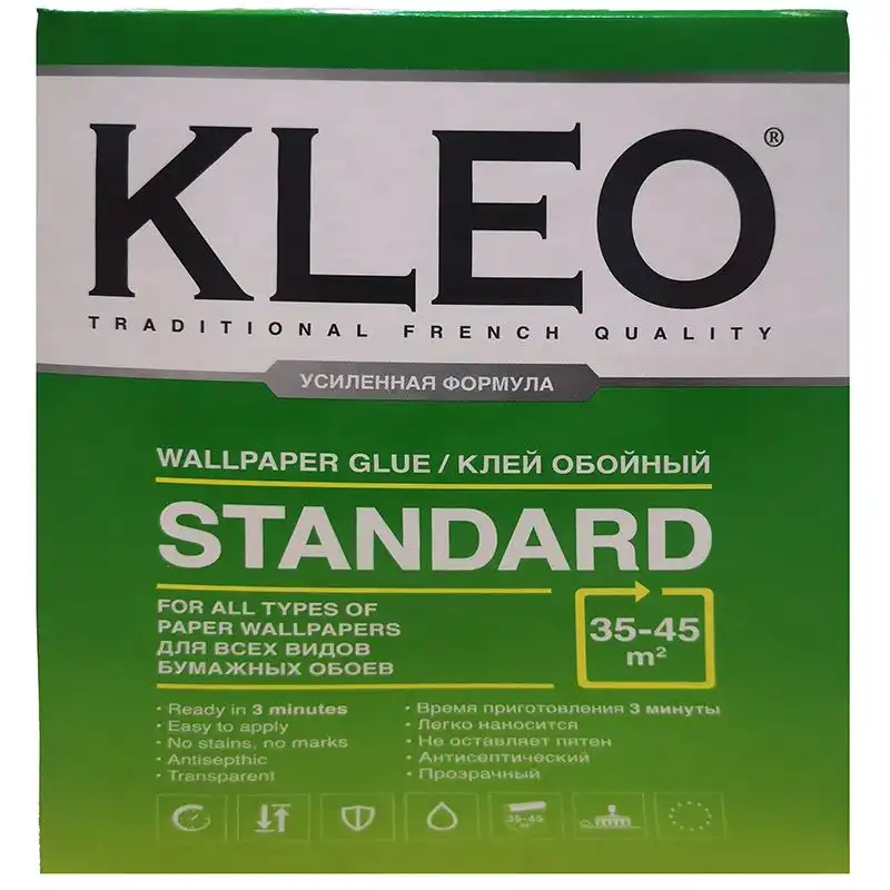 Клей для шпалер Kleo Стандарт 7-9, 160 г купити недорого в Україні, фото 10559