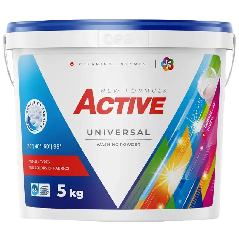 Порошок стиральный Active Universal, 5 кг, 4820196010685 купить недорого в Украине, фото 1