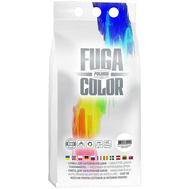 Фуга Polimin Fuga Color, 2 кг, белый купить недорого в Украине, фото 1