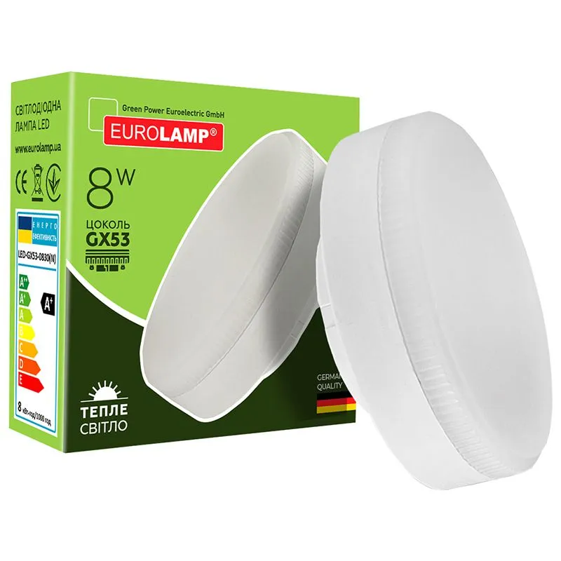 Лампа світлодіодна Eurolamp ECO, LED-GX53-0830(N) купити недорого в Україні, фото 1