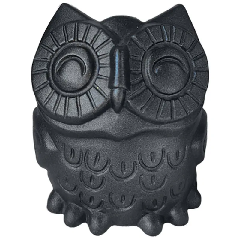 Горщик керамічний Сова, 0,85 л, перлина чорна, фото 1 Горщик керамічний Сова, 0,85 л, перлина чорна купити недорого в Україні, фото 1