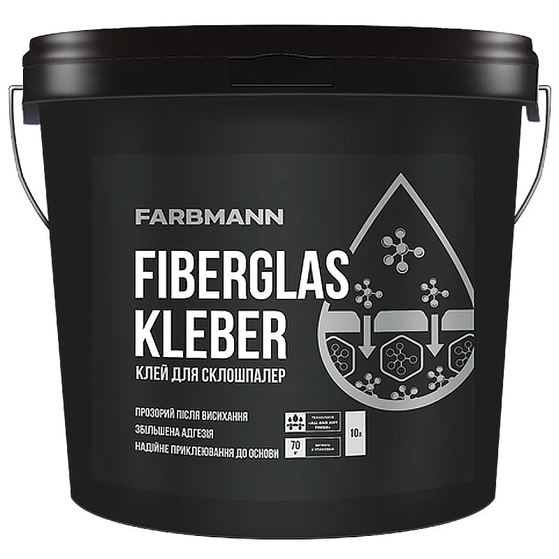 Клей для шпалер Farbmann Fiberglas Kleber, 10 л купити недорого в Україні, фото 1