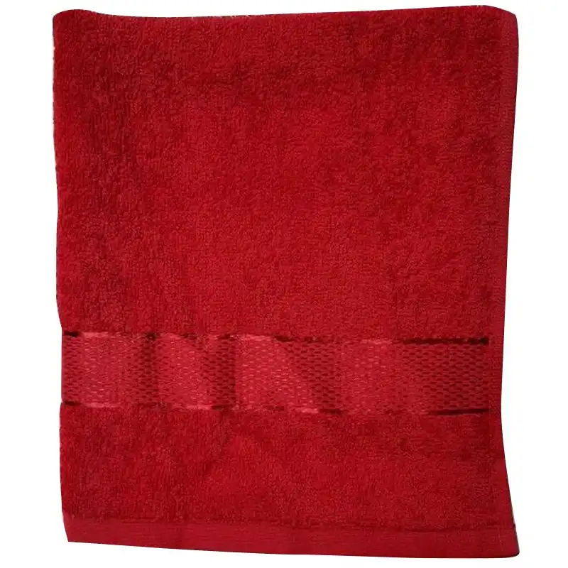 Рушник махровий Aisha Home Textile 400 г/кв.м, 40x70 см, бордовий купити недорого в Україні, фото 1