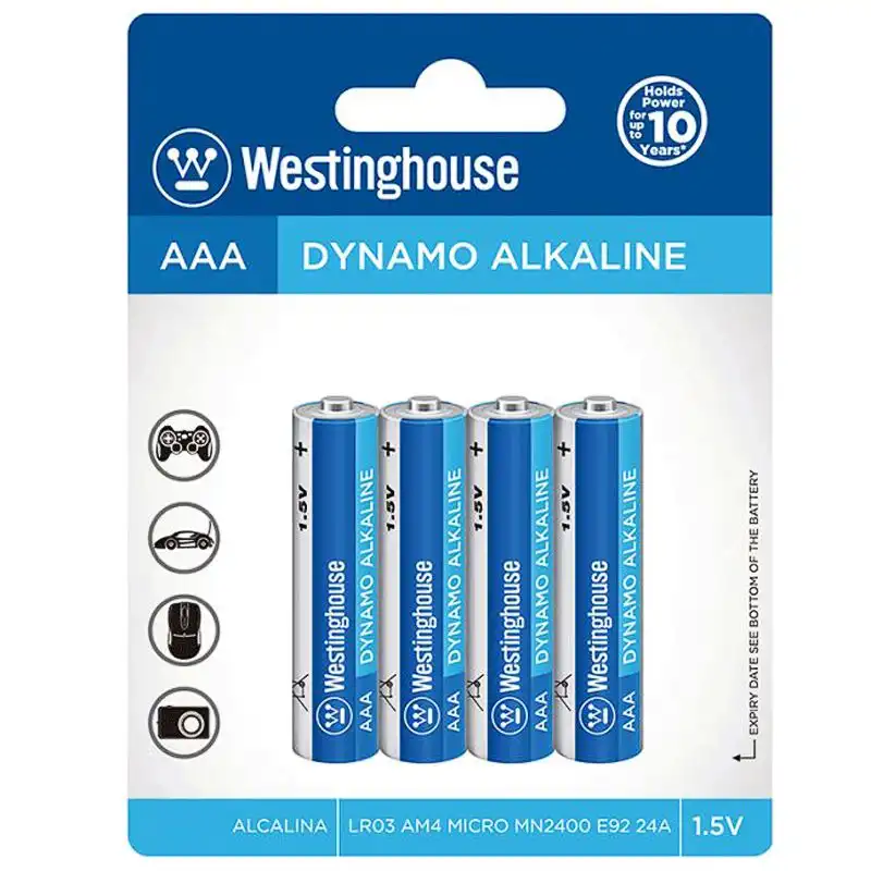 Батарейки Westinghouse Dynamo Alkaline AAA/LR03, 2 шт., LR03-BP2 купити недорого в Україні, фото 1