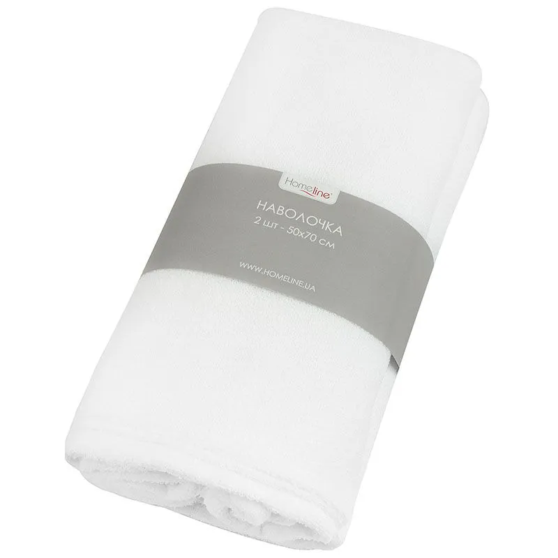 Наволочка махровая Home Line, 50х70 см, 2 шт, белый, 155664 купить недорого в Украине, фото 1