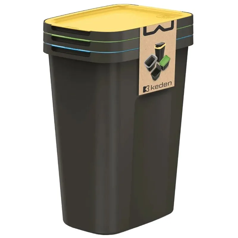 Комплект баків для сортування сміття Keden Compacta Q Plus, 3 х 35 л, NSDK35S3-S411 купити недорого в Україні, фото 1