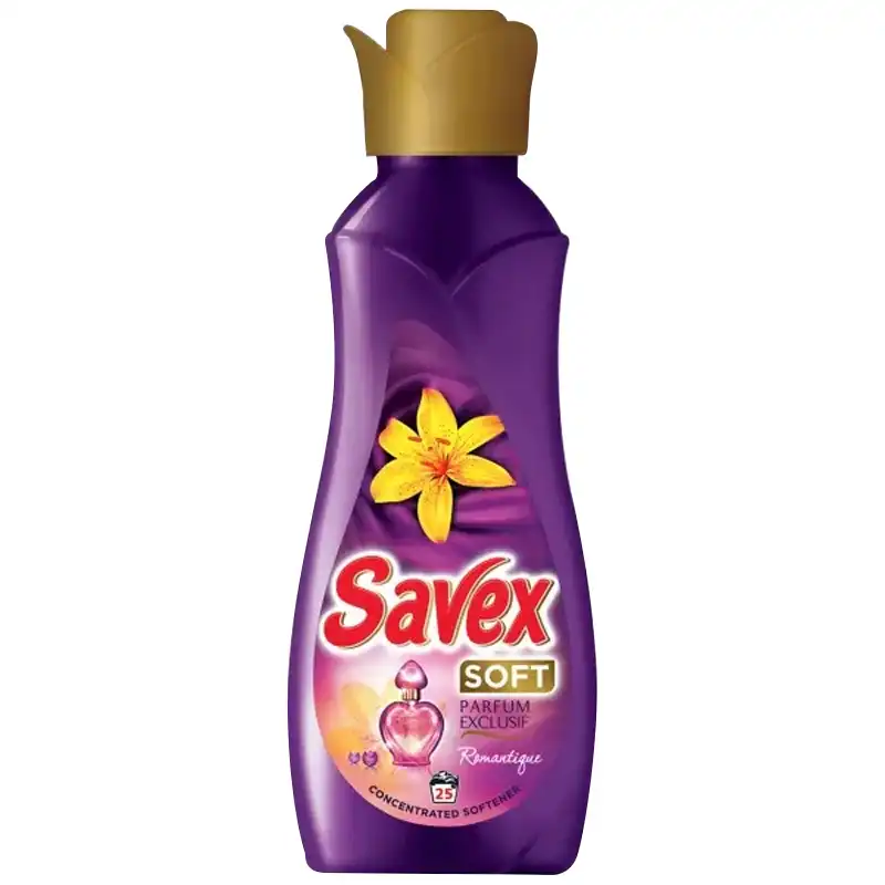 Кондиционер для белья Savex Soft Romantique Purple, 900 мл купить недорого в Украине, фото 1