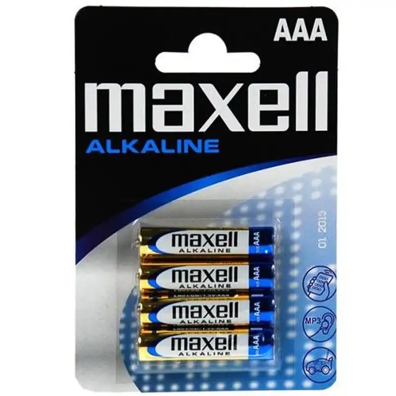 Батарейки Maxell Alkaline AAA/LR03, 4 шт., 723671.04 купити недорого в Україні, фото 1