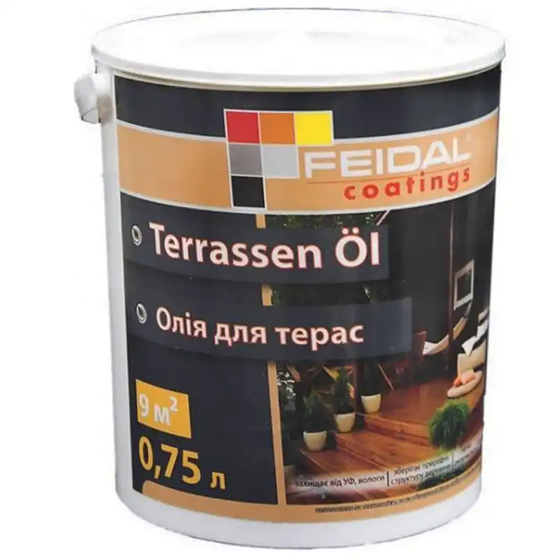 Масло для дерева Feidal Terrasen Оl, 0,75 л купить недорого в Украине, фото 1