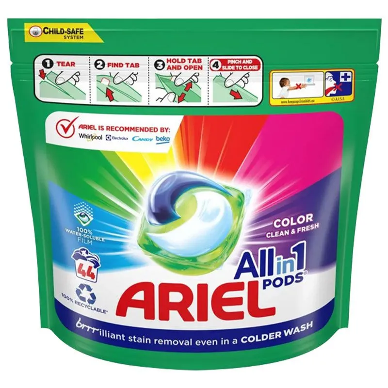 Капсулы для стирки Ariel Color Чистота и Свежесть, 44 шт купить недорого в Украине, фото 1