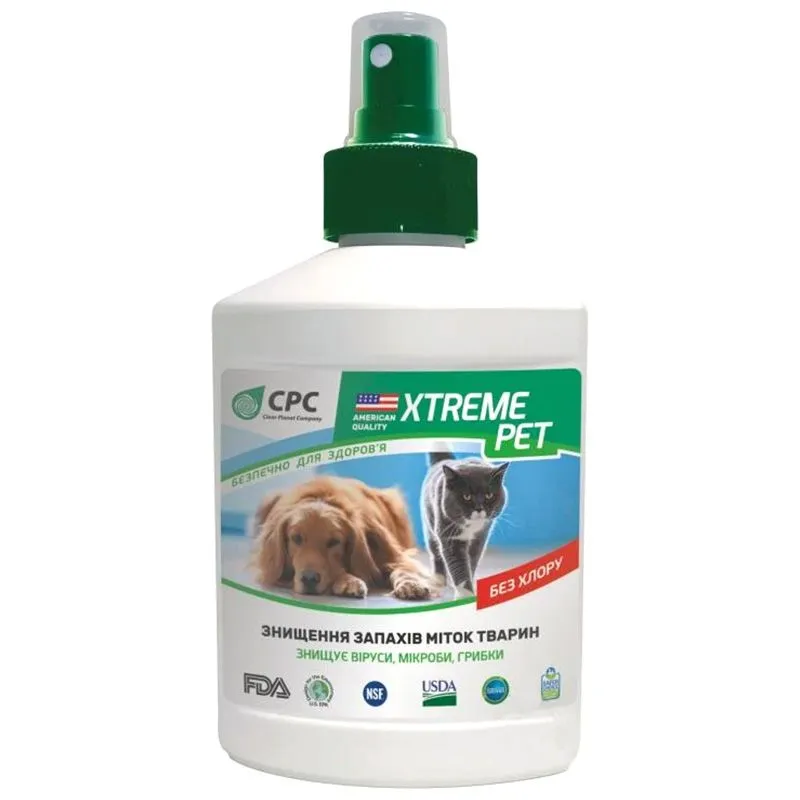 Засіб для знищення запахів та міток тварин X-Treme Pet, 250 мл купити недорого в Україні, фото 1