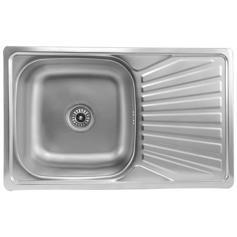 Мийка кухонна Platinum 7848 Decor, 780x480x180, ліва, прямокутна купити недорого в Україні, фото 1