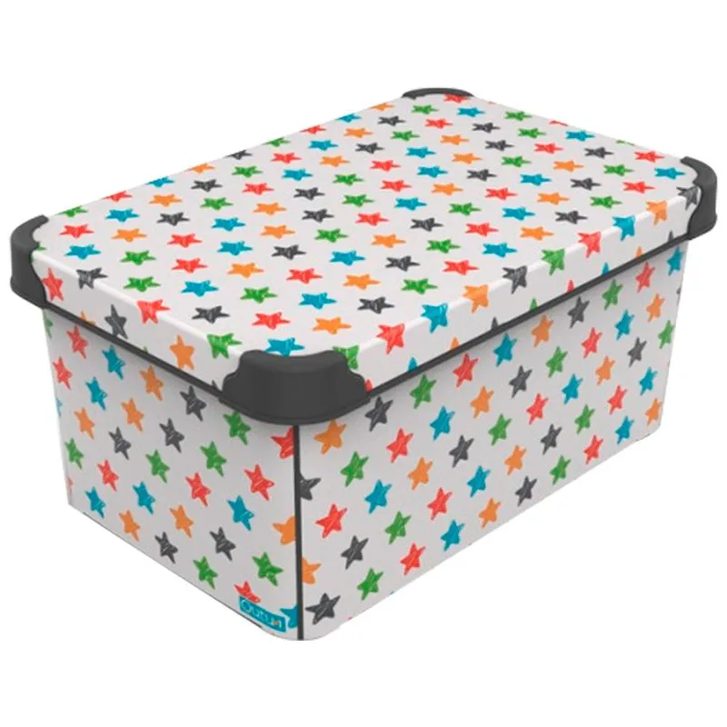 Бокс з кришкою Qutu Style Box Colored Stars, 10 л, 6835534 купити недорого в Україні, фото 1