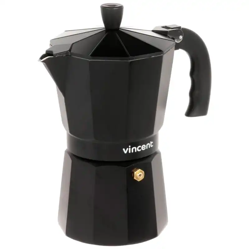 Кофеварка гейзерная Vincent VC-1366-600, 600 мл, черный купить недорого в Украине, фото 1