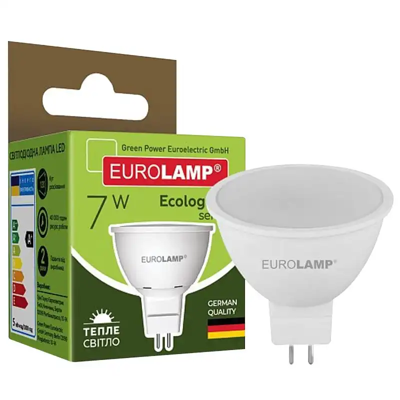 Лампа Eurolamp Есо D SMD, 7W, MR16, GU5.3, 3000K, LED-SMD-07533(D) купити недорого в Україні, фото 1