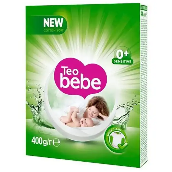 Пральний порошок Teo bebe Just Essentials Cotton Soft Green, 400 г купити недорого в Україні, фото 1