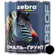 Емаль-грунт Zebra PROF 1191 091P, 2,5 кг, чорний матовий, фото 1 Емаль-грунт Zebra PROF 1191 091P, 2,5 кг, чорний матовий купити недорого в Україні, фото 1