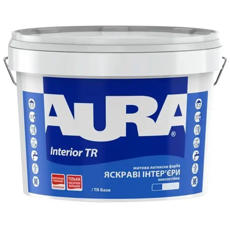 Краска интерьерная латексная Aura Interior TR, 0,9 л, матовая, прозрачный купить недорого в Украине, фото 1