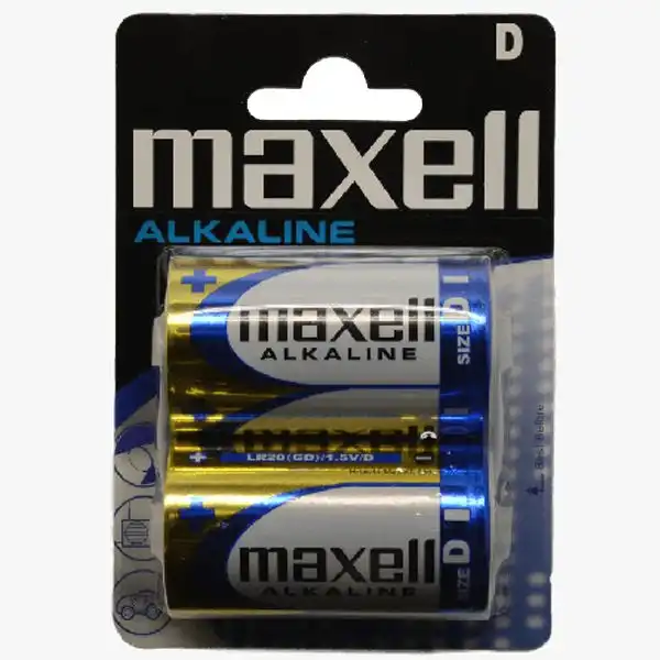 Батарейки Maxell Alkaline D/LR20, 2 шт., 774410.04 купити недорого в Україні, фото 1