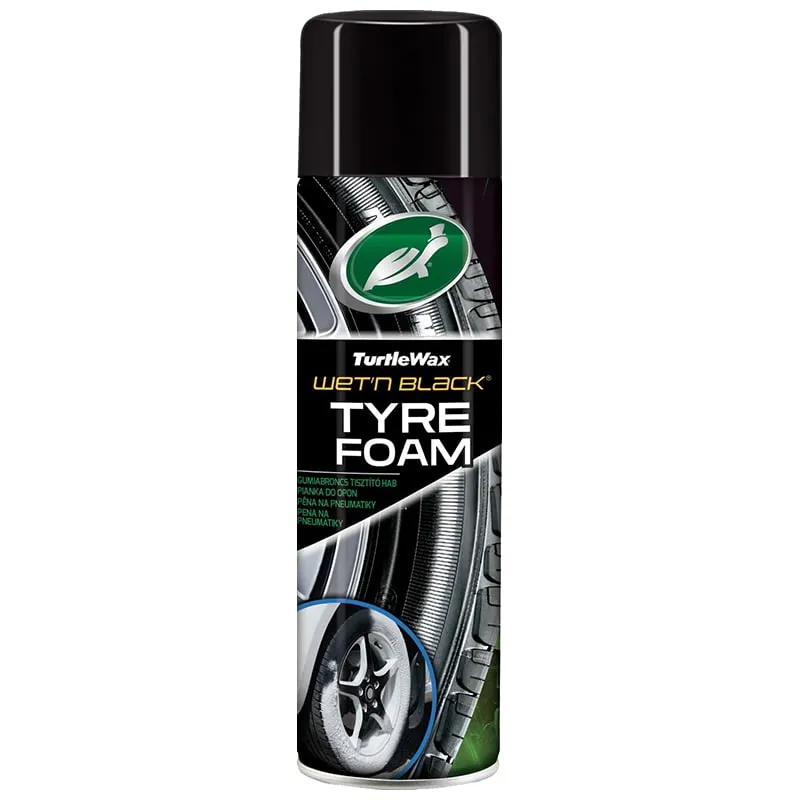 Полироль-пена для чернения и очистки шин Turtle Wax Wet-n-Black, 500 мл, 53180 купить недорого в Украине, фото 1