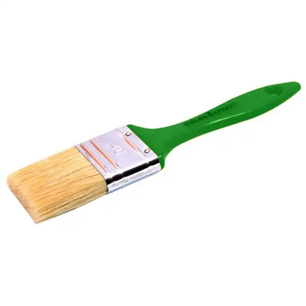 Пензель флейцевий Color Expert, 1,5", 40x13 мм, ворс 55 мм, зелена ручка, 81464002 купити недорого в Україні, фото 1