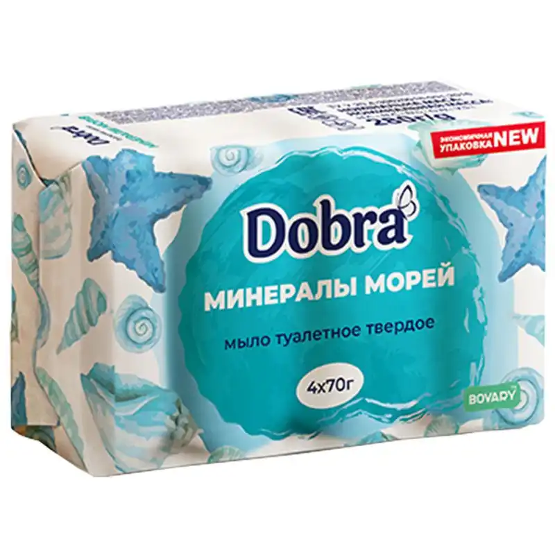 Мыло туалетное Dobra Минералы моря, 4 шт купить недорого в Украине, фото 1