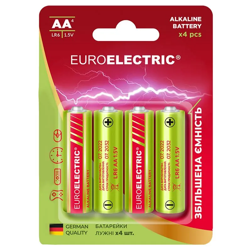 Батарейка Euroelectric AA LR6, 4 шт, BL-AA-EE(4)PE купить недорого в Украине, фото 1