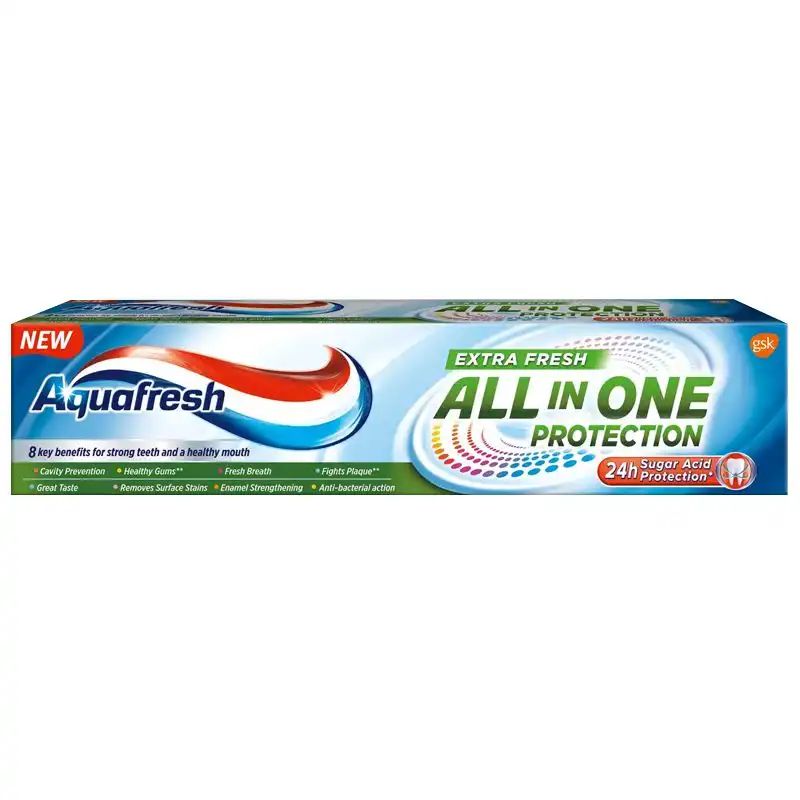 Зубная паста Aquafresh All In One Экстра свежесть, 100 мл, 60000000116218 купить недорого в Украине, фото 1