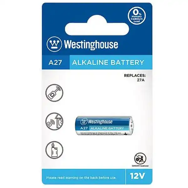 Батарейка Westinghouse Remote Control Alkaline A27, 12V, A27-BP1 купити недорого в Україні, фото 1