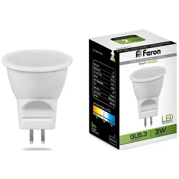 Лампа Feron LB-271 MR11, 3W, GU5.3, 4000K, 4750 купити недорого в Україні, фото 1