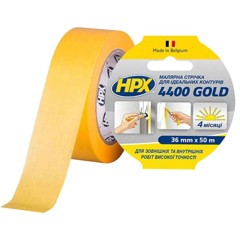 Стрічка малярна HPX Gold HPX4400, 36 мм, 50 м, помаранчевий, FP3850 купити недорого в Україні, фото 1