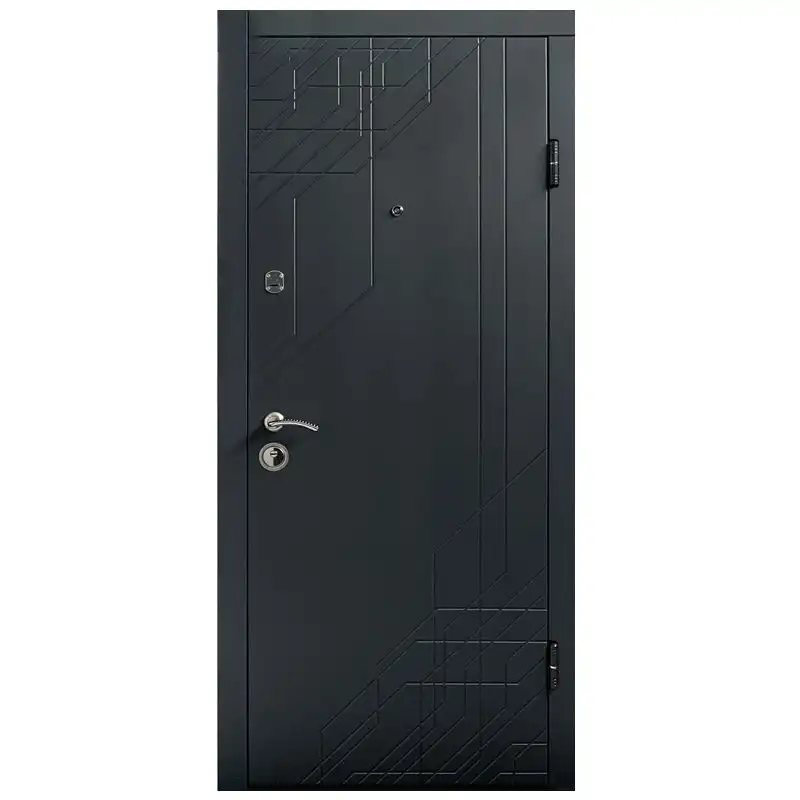 Двері вхідні Міністерство дверей ПО-260, 860х2050 мм, антрацит/білий, праві купити недорого в Україні, фото 4730