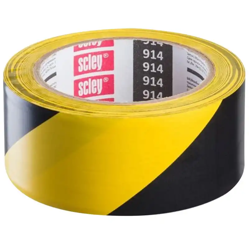 Стрічка сигнальна Scley 912, 48 мм х 33 м, жовто-чорний, 0370-143348 купити недорого в Україні, фото 1