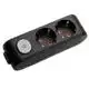 Колодка Viko Multi-Let, 2 гнізда, з заземленням, з кнопкою, чорна, 90138200, фото 1 Колодка Viko Multi-Let, 2 гнізда, з заземленням, з кнопкою, чорна, 90138200 купити недорого в Україні, фото 1
