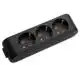 Колодка Viko Multi-Let, 3 гнізда, з заземленням, чорна, 90134300, фото 1 Колодка Viko Multi-Let, 3 гнізда, з заземленням, чорна, 90134300 купити недорого в Україні, фото 1