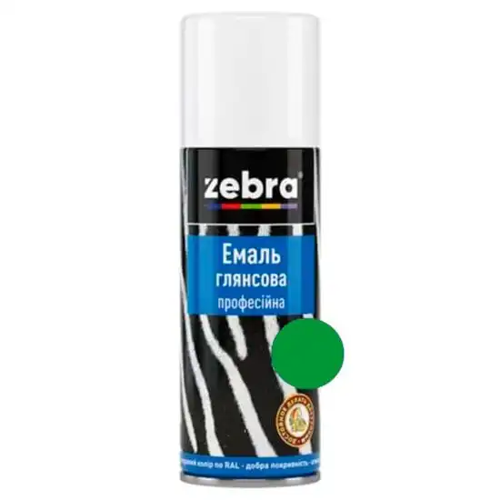 Эмаль профессиональная Zebra, 0,4 л, глянцевый зелёный купить недорого в Украине, фото 1