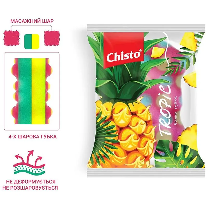 Губка банна Chisto Tropic, GB.76T купити недорого в Україні, фото 2